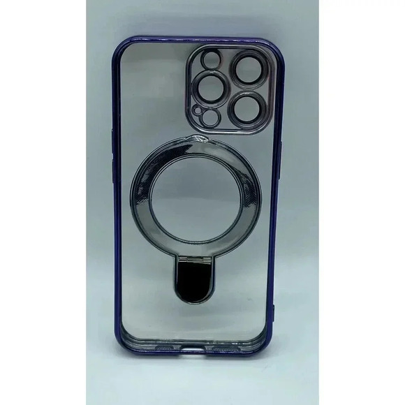 Magnetic for Case with Invisible Stand Compatible with iPhone 13 Pro Purple - Picture 2 of 12